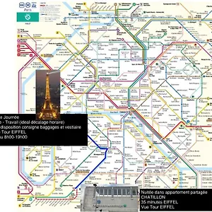  Homestay Eiffel Citea Access Dayroom Espace Sans Nuitee Et Partagee Chatillon Nuitee -- Repos Journee Ou Espace Travail 8-19h Proche Tour Eiffel Ou Usage Bureau A L'heure En Journee -- Nuitee Chatillon Avenue